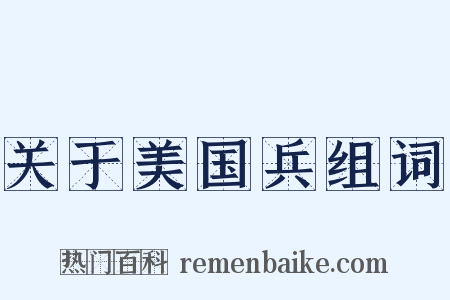 关于美国兵组词是什么意思的图片